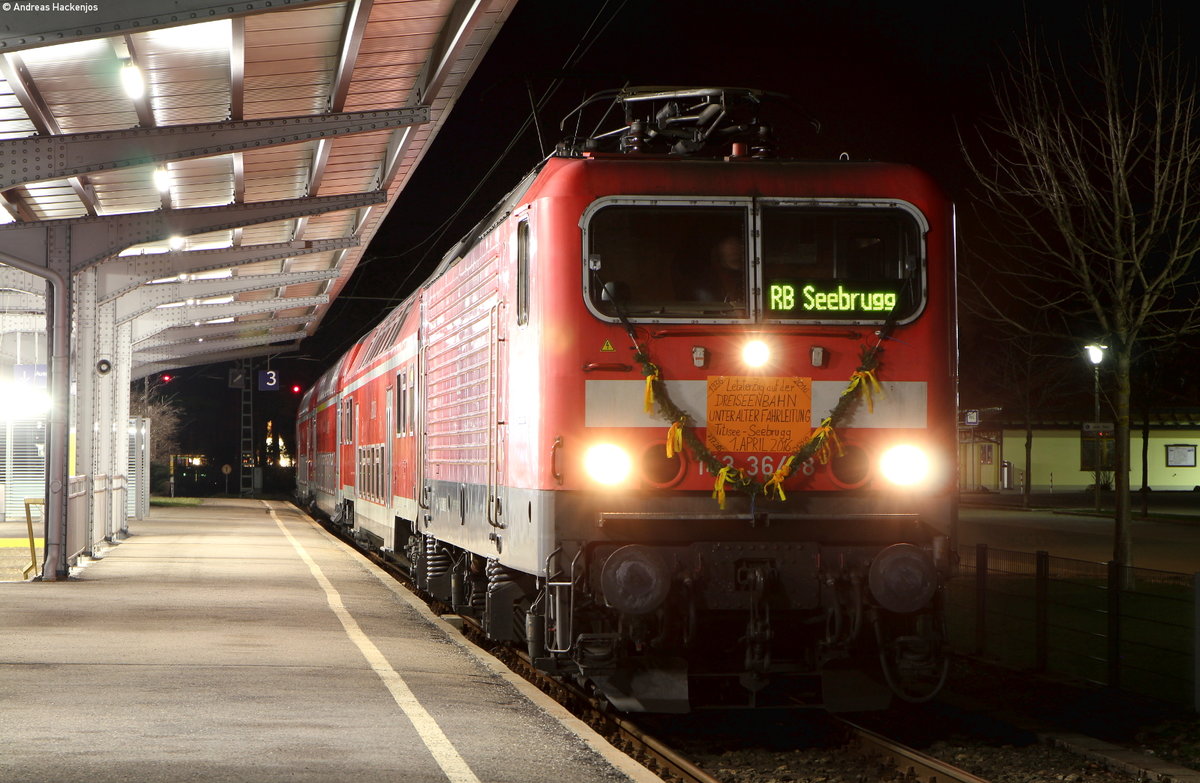 143 364-8 mit der RB 17241 (Titisee-Neustadt(Schwarzw)) in Titisee 1.4.16