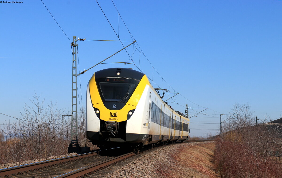 1440 183 als Lt 70681 (Plochingen - Freiburg(Brsg)Hbf) am Abzweig Rollenberg 10.3.22