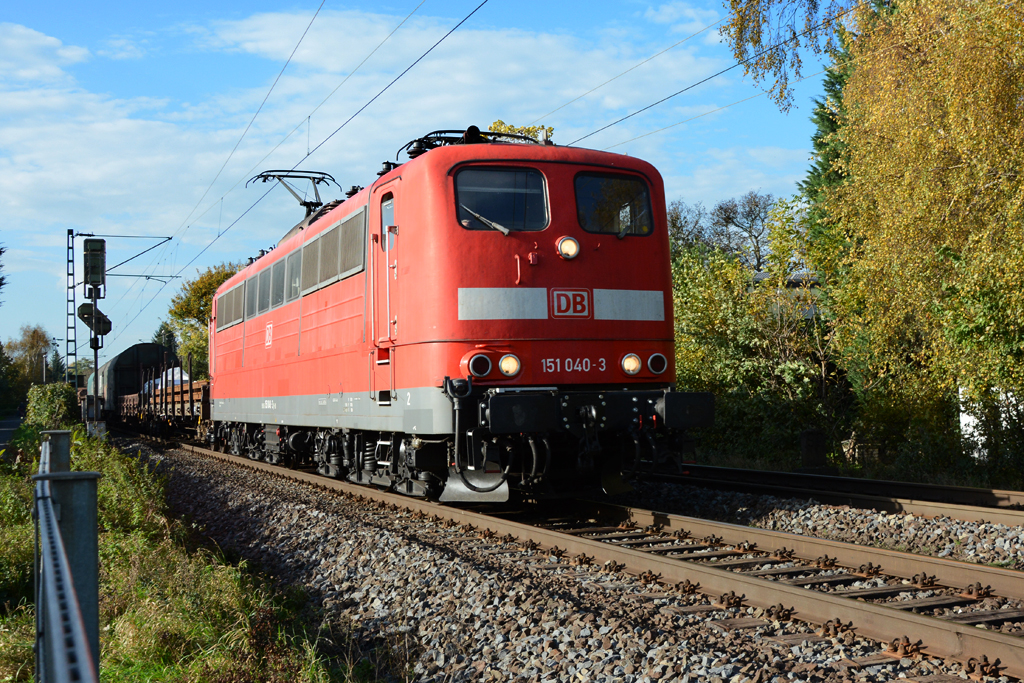 151 040-3 gem. Güterzug durch Bonn-Beuel - 01.11.2014
