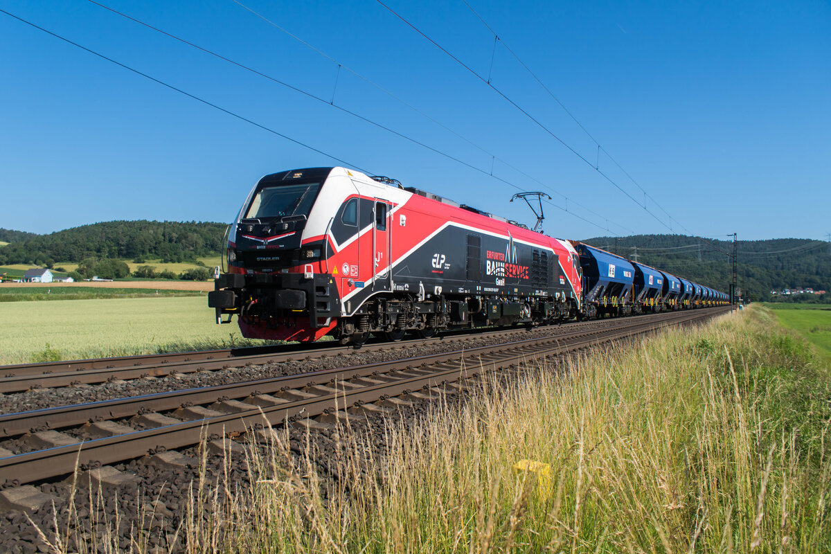 159 227-8 mit einem Kalizug bei Reilos am 25.06.2024.