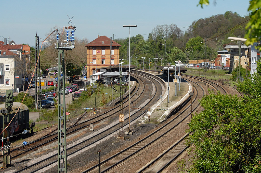 17.05.2017  Blick auf den Bahnhof Süßen