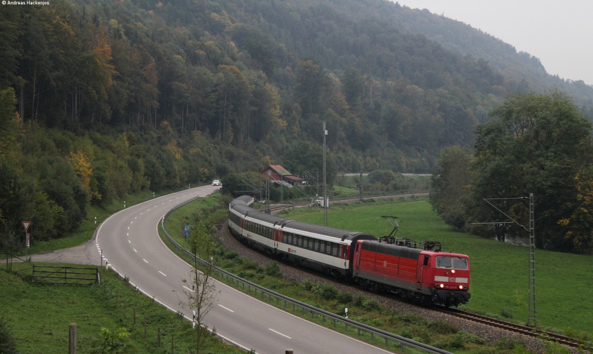 181 223-9 mit dem IC 281 (Stuttgart Hbf-Zrich HB) bei Sulz 8.10.13