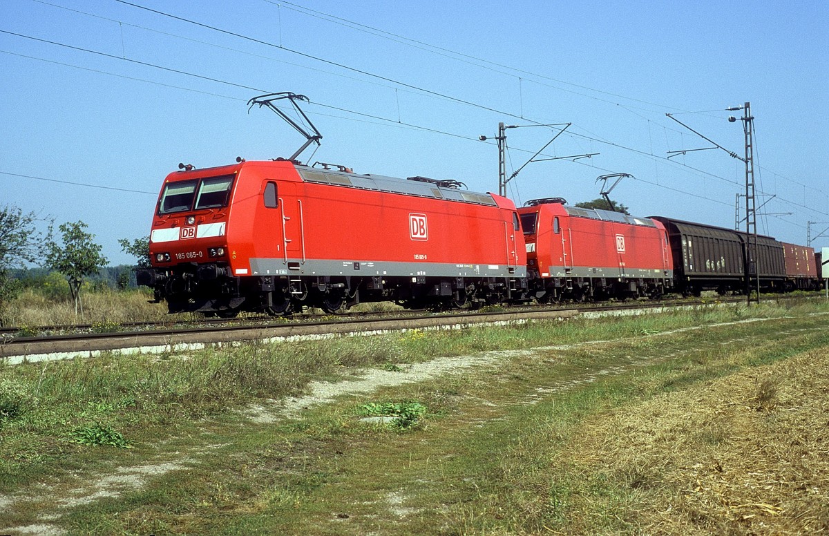   185 065 + 185 150  Waghusel  06.09.05