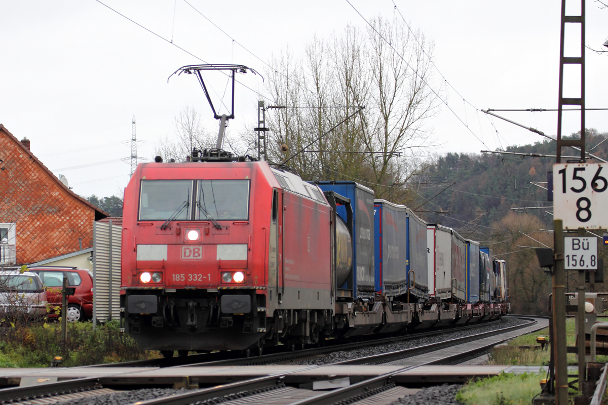 185 332-1 in Ludwigsau-Friedlos 28.11.2017