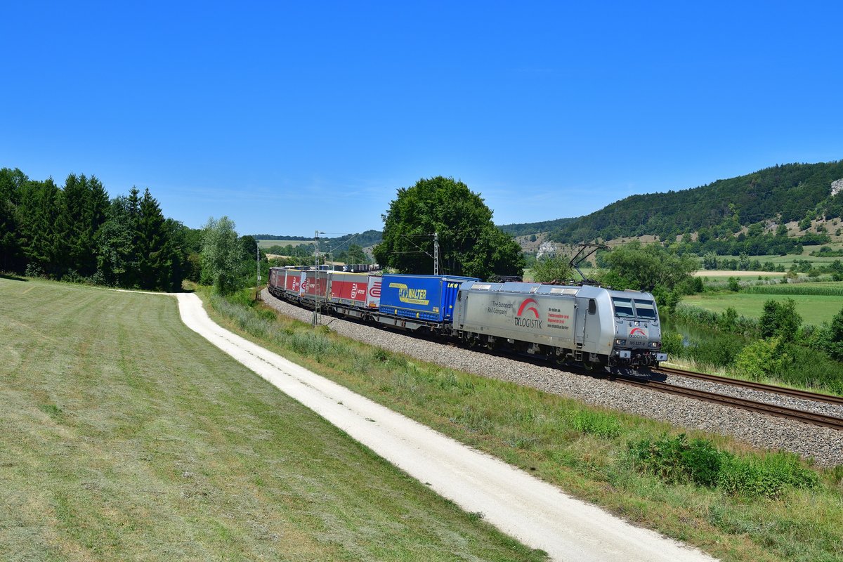 185 537 mit DGS 43101 am 24.07.2019 bei Dollnstein. 