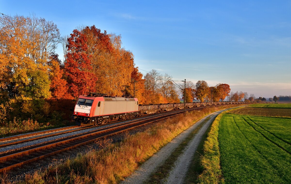 185 591 mit DGS 46678 am 31.10.2021 bei Langenisarhofen.