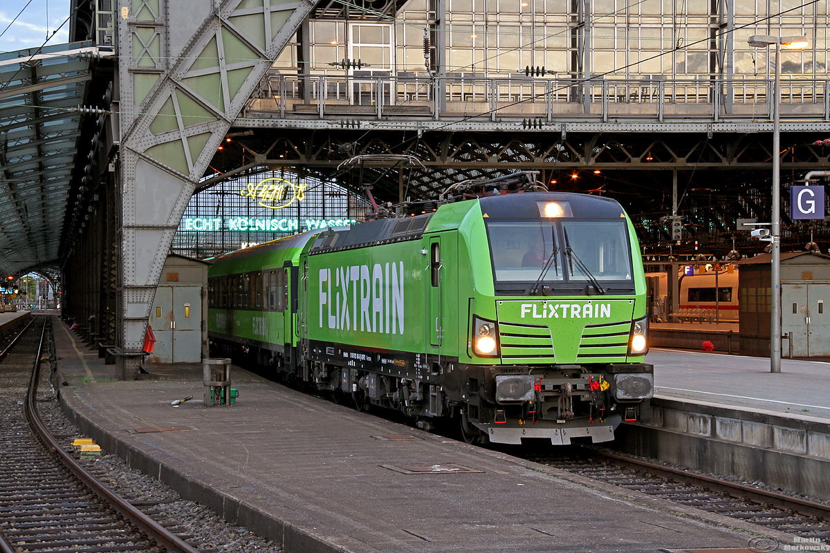 193 604 mit einem Flixtrain aus Hamburg in Köln Hbf am 26.07.2020