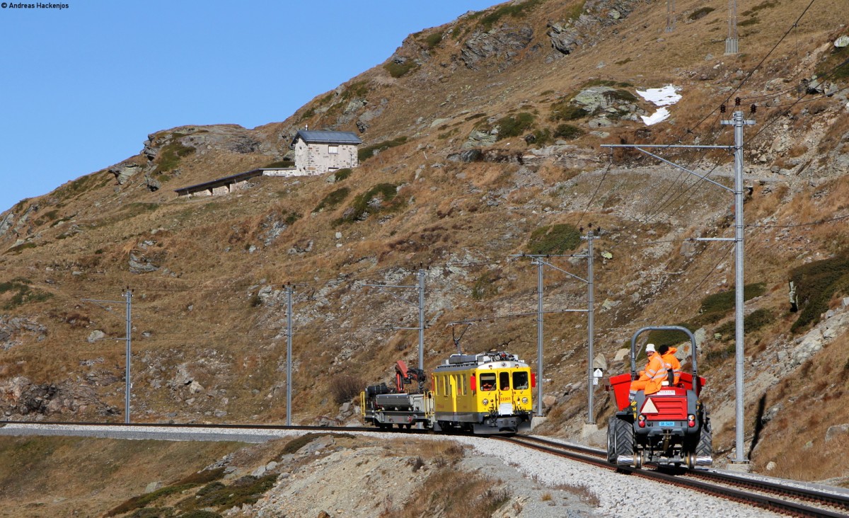  2 Wege Dumper und Rhb 23201 bei Ospizio Bernina 29.10.14