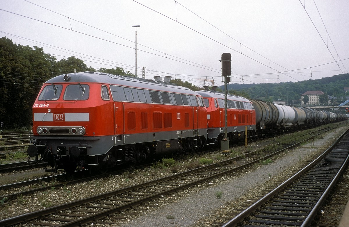  215 004 + 215 003  Ulm Hbf  21.08.98