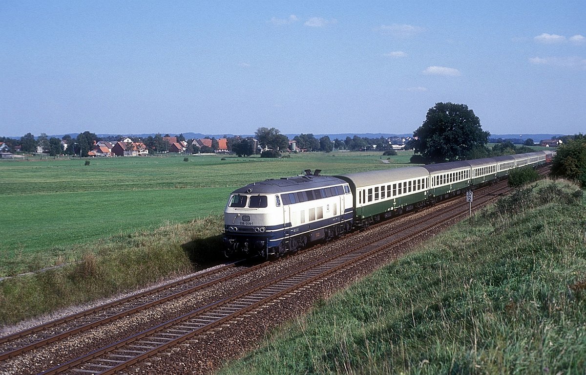 218 008  bei Crailsheim  09.09.92