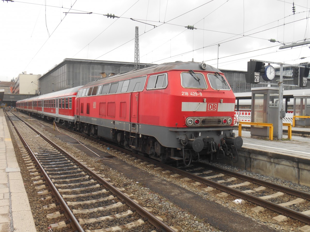 218 429 mit RE nach Memmingen in München HBF. 5.3.2015