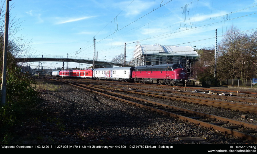  227 005 (V 170 1142)am 03.12.2013 in Wuppertal-Oberbarmen