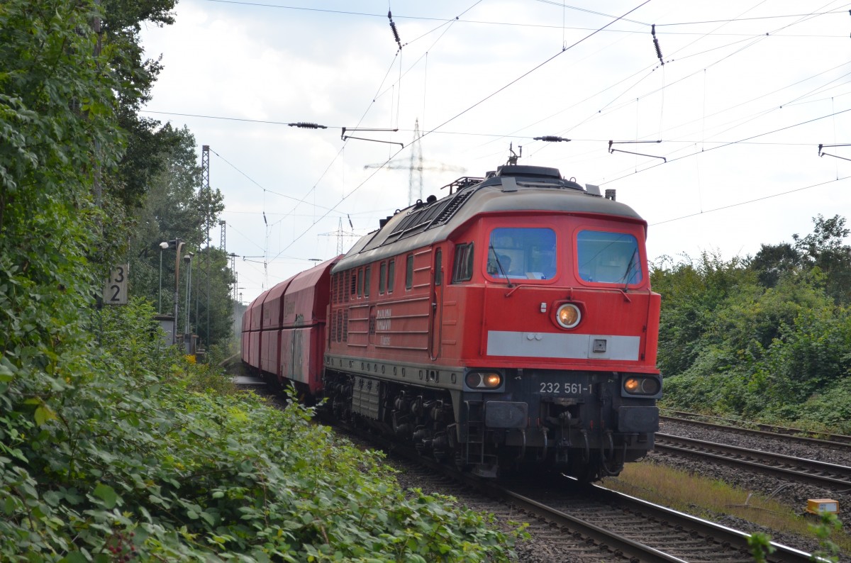 232 561 mit Kalkzug in Ratingen-Lintorf - 21.08.2014