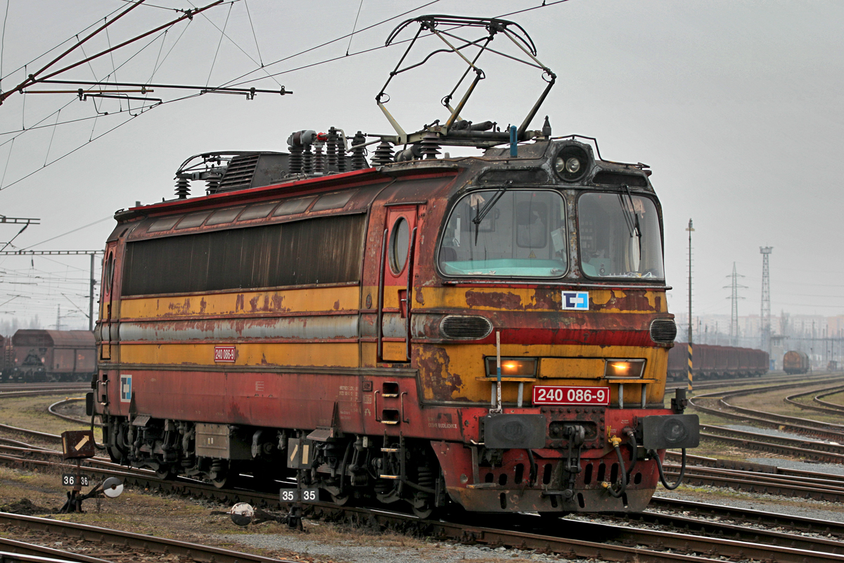 240 086-9 in Pilsen.Bild vom 13.2.2015