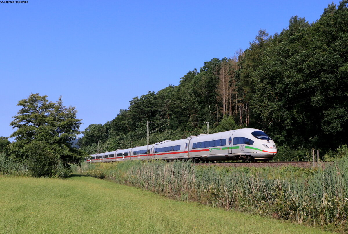 403 036-7  Ingolstadt  als ICE 935 (Saarbrücken Hbf-Berlin Gesundbrunnen) bei Kinzighausen 18.7.21