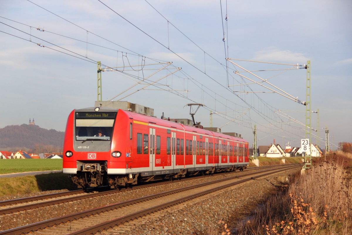 425 125-2 DB Regio bei Staffelstein am 17.12.2013.