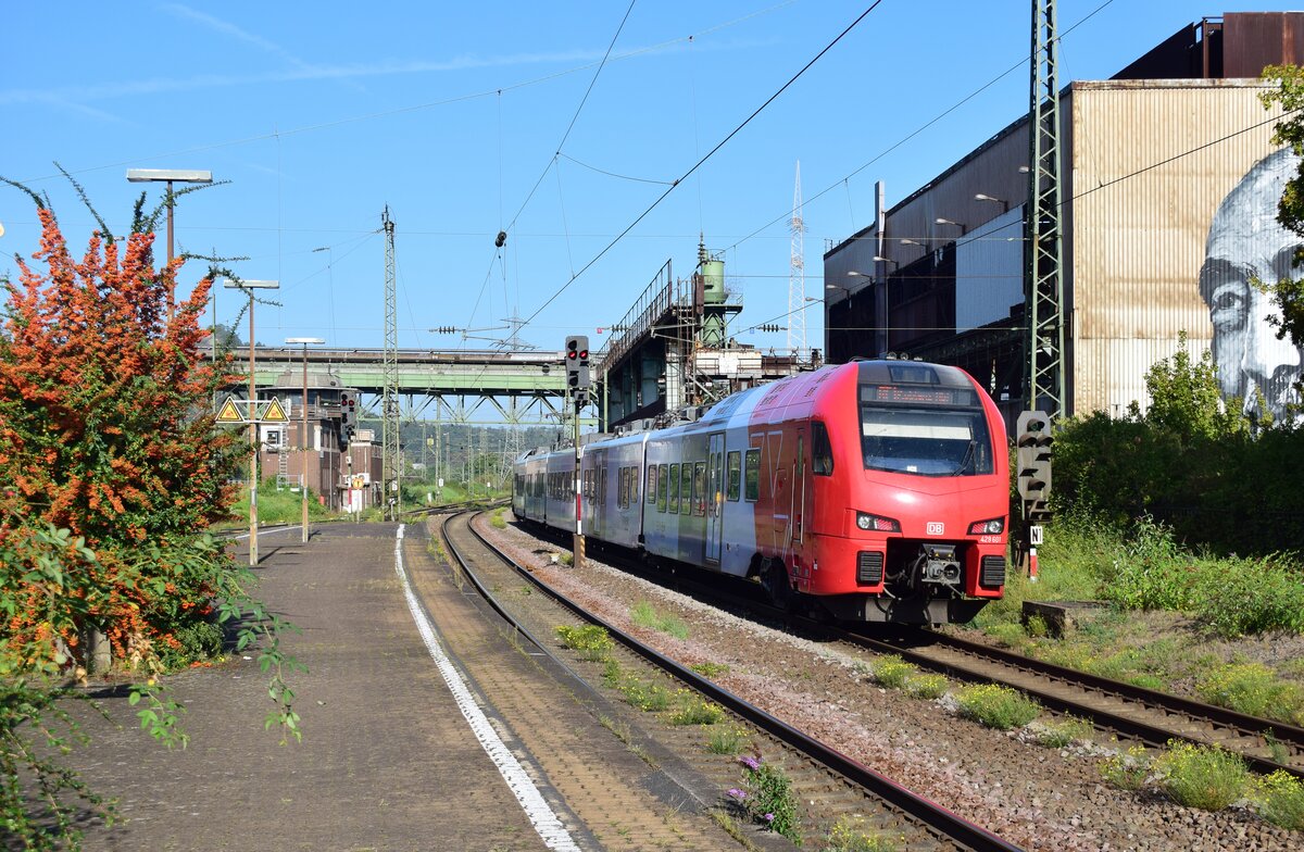 429 101 fährt als RE1 nach Koblenz in Völklingen aus.

Völklingen 01.10.2023