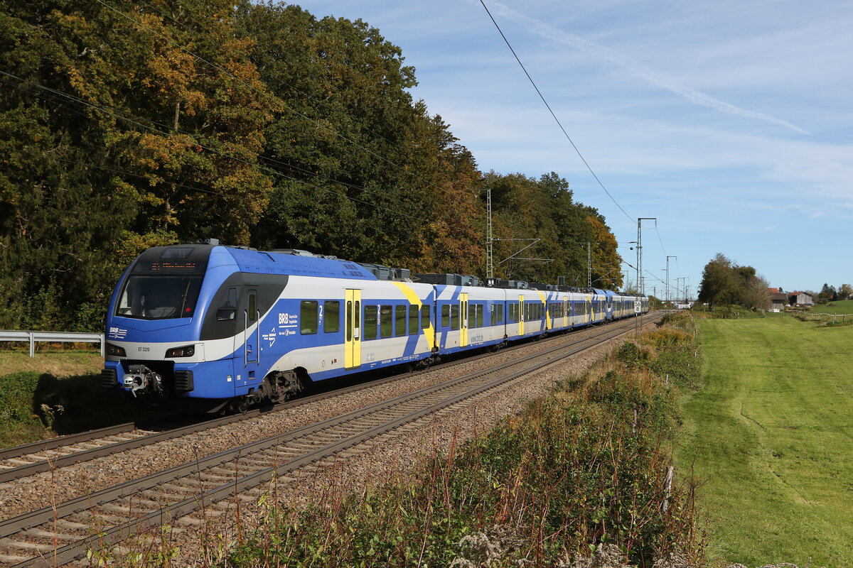 430 029 und 430 002 waren am 9. Oktober 2024 bei Hufschlag in Richtung München unterwegs.