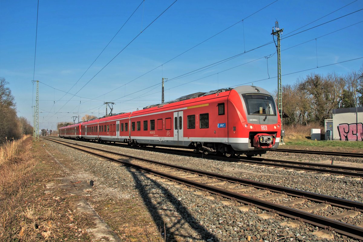 440 808-4 ist am 18.03.2020 auf dem Weg nach Nürnberg gesehen in Mainbernheim.