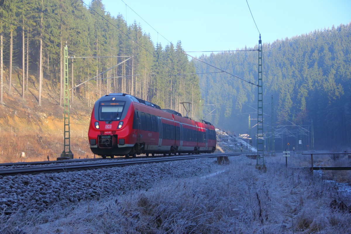 442 107 DB Regio bei Frtschendorf am 16.12.2013