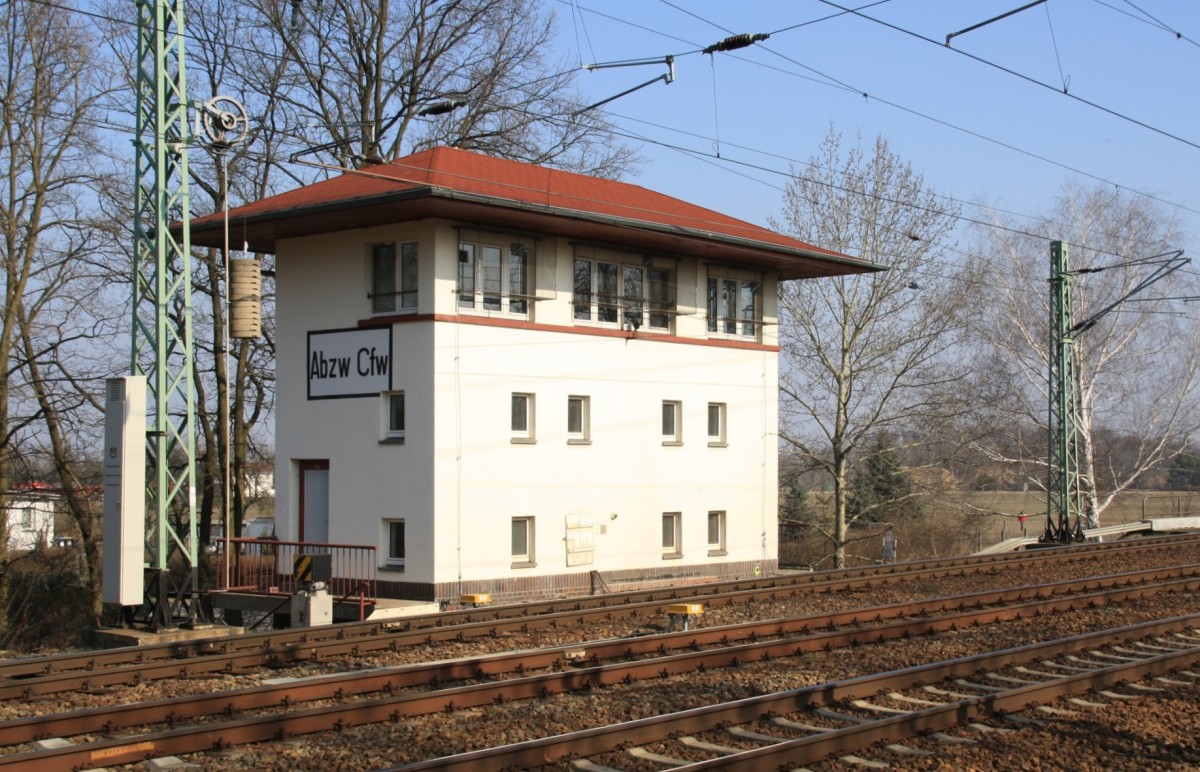 5.3.2011 Cottbus Ströbitz, Stellwerk Cfw. Strecke Cottbus - Falkenberg - Halle, DB 6345 / KBS 209.43