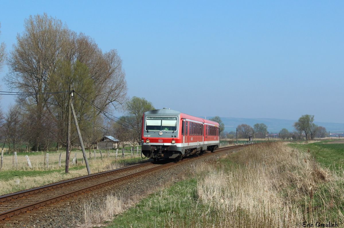 628 597 am 29.03.14. mit einer RB nach Braunschweig bei Wendessen.