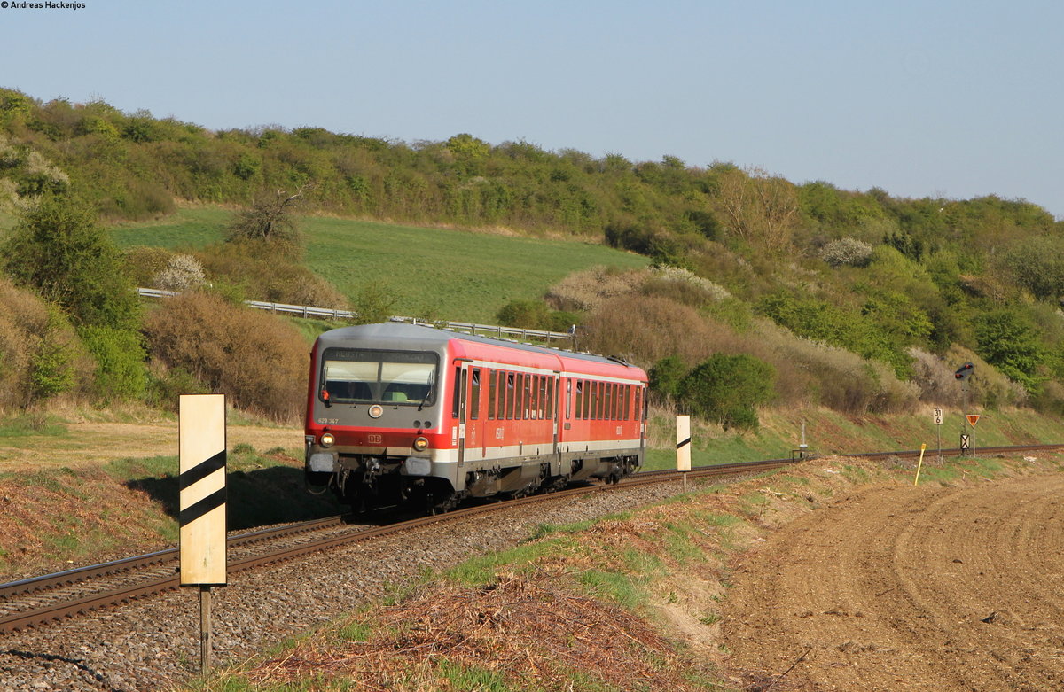 629 347-5  als IRE 3213 (Neustadt(Schwarzw)-Ulm Hbf) bei Ehingen 21.4.17