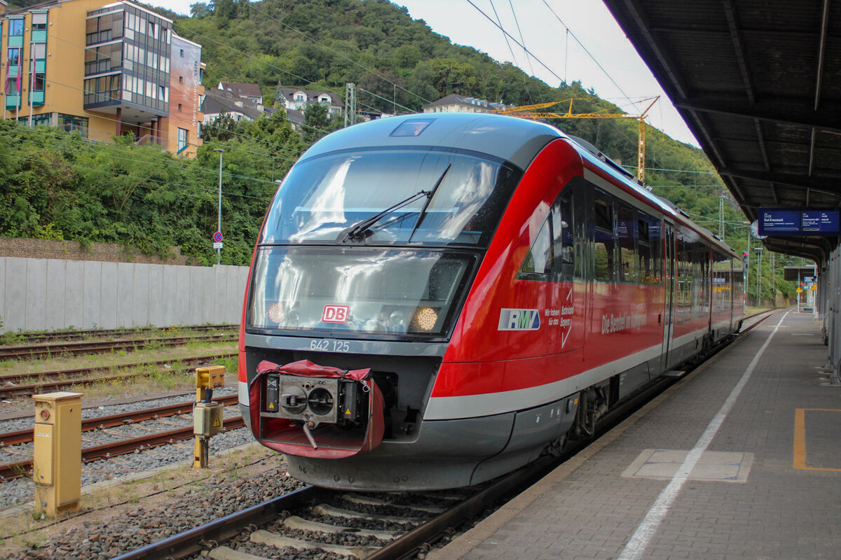 642 125 am 8. August 2024 in Bingen (Rh) Hbf