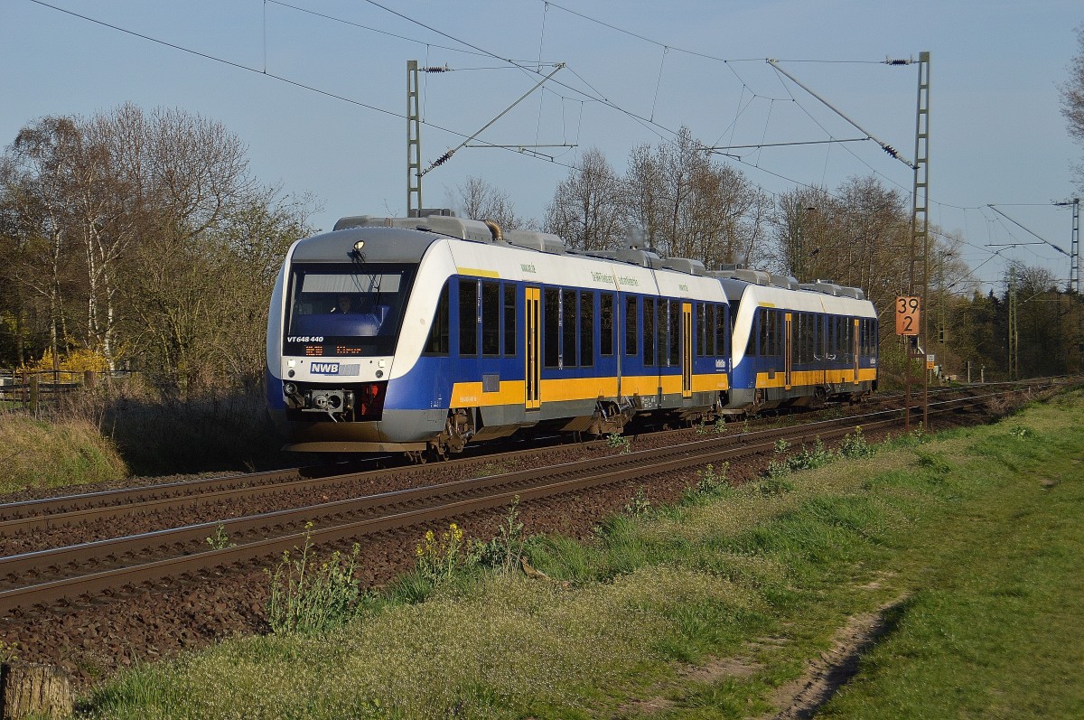 648 440 als RE10 nach Kleve am Sonntag den 12.4.2015