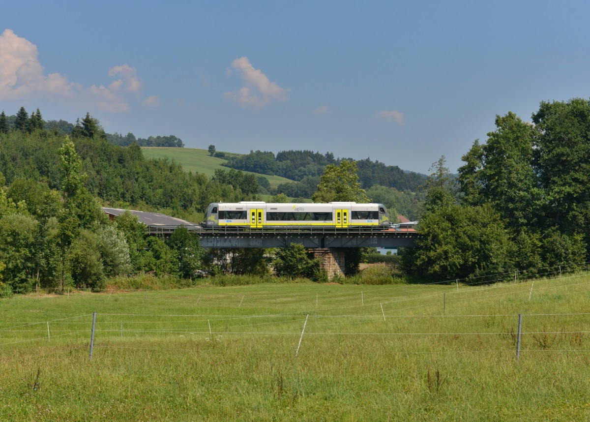 650 706 bei einer Sonderfahrt am 08.08.2015 bei Röhrnbach. 