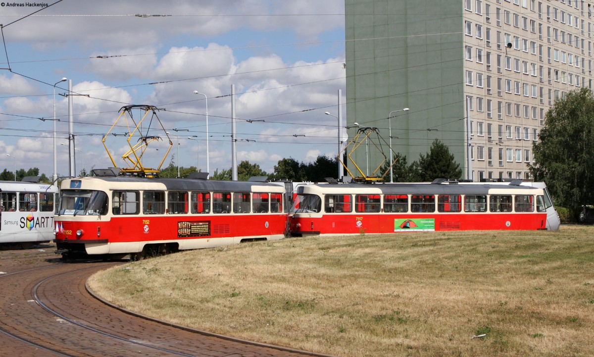 7152 und 7117  als 9 nach Spojovaci in Sidliste Repy 6.7.14