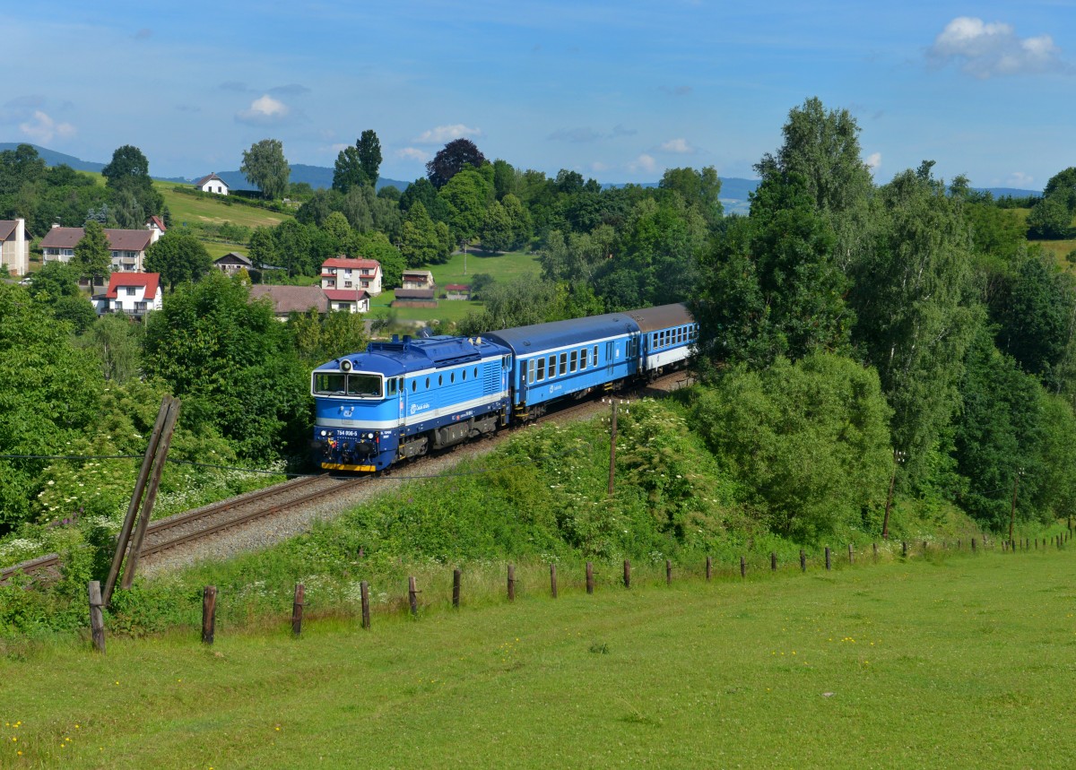 754 006 mit Os 7504 am 25.06.2015 bei Desenice. 