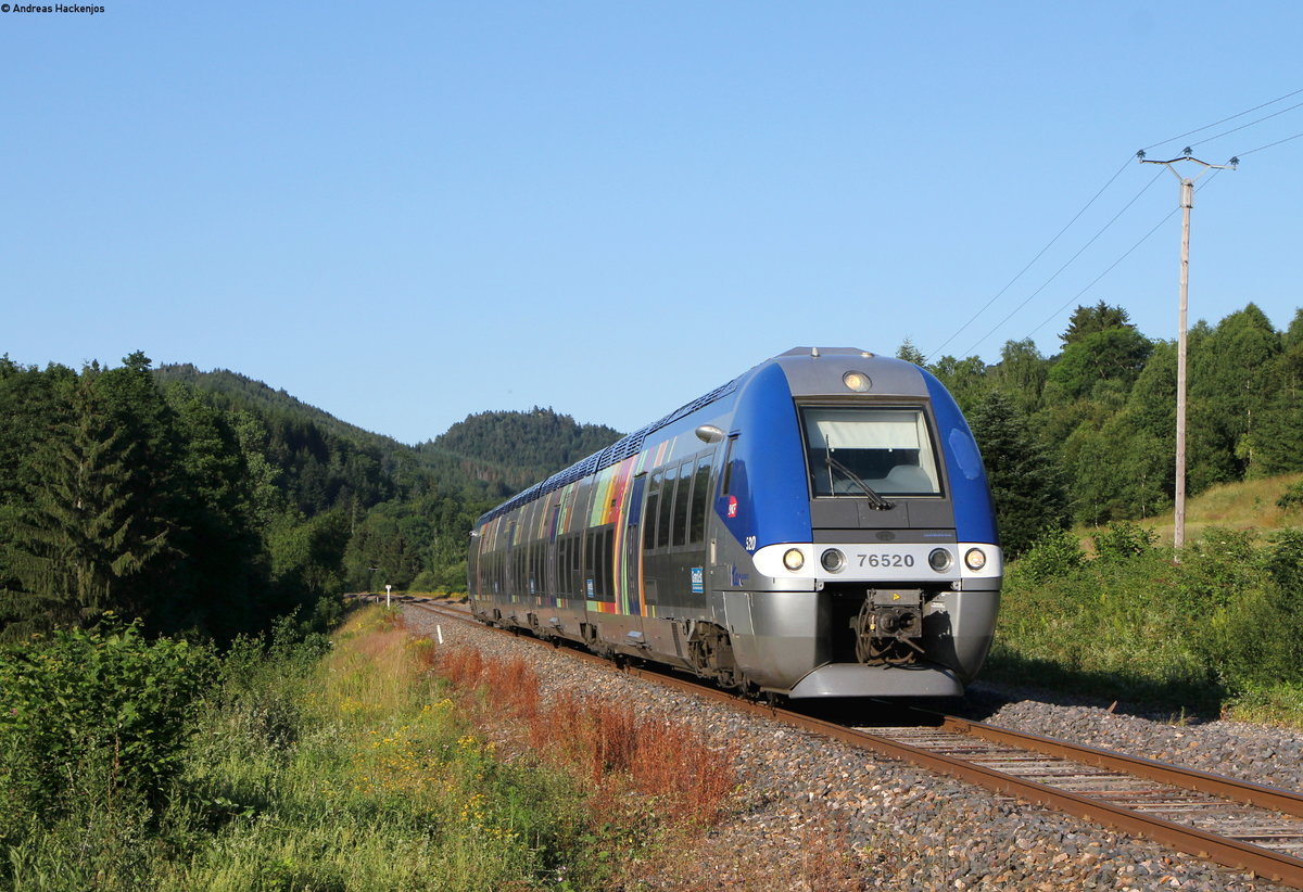 76520 als TER31830 (Strasbourg-St Dié des Vosges) bei Lubine 4.7.19