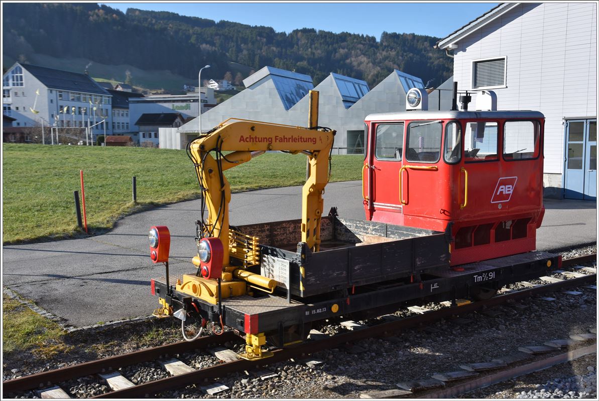 AB Tm 2/2 91 in Appenzell. (02.12.2016)