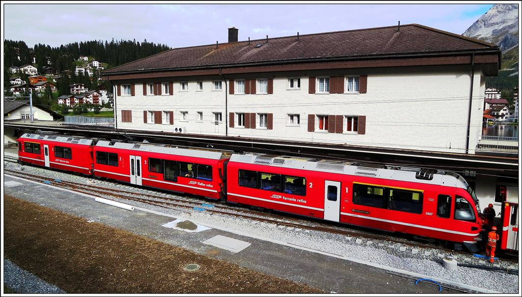 ABe 8/12 3507 in Arosa. (26.09.2014)