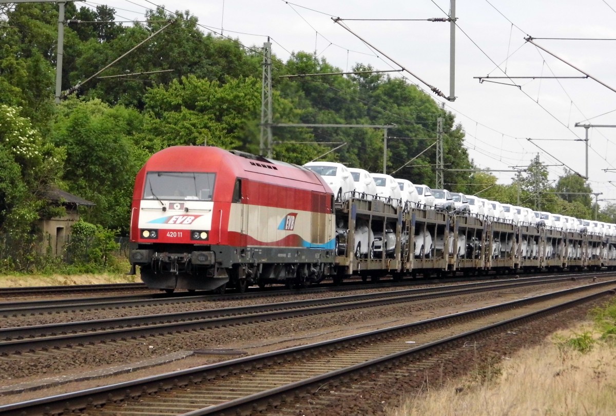 Am 11.06.2015 kam die 42011 von der EVB aus Richtung Magdeburg nach Niederndodeleben und fuhr weiter in Richtung Braunschweig .