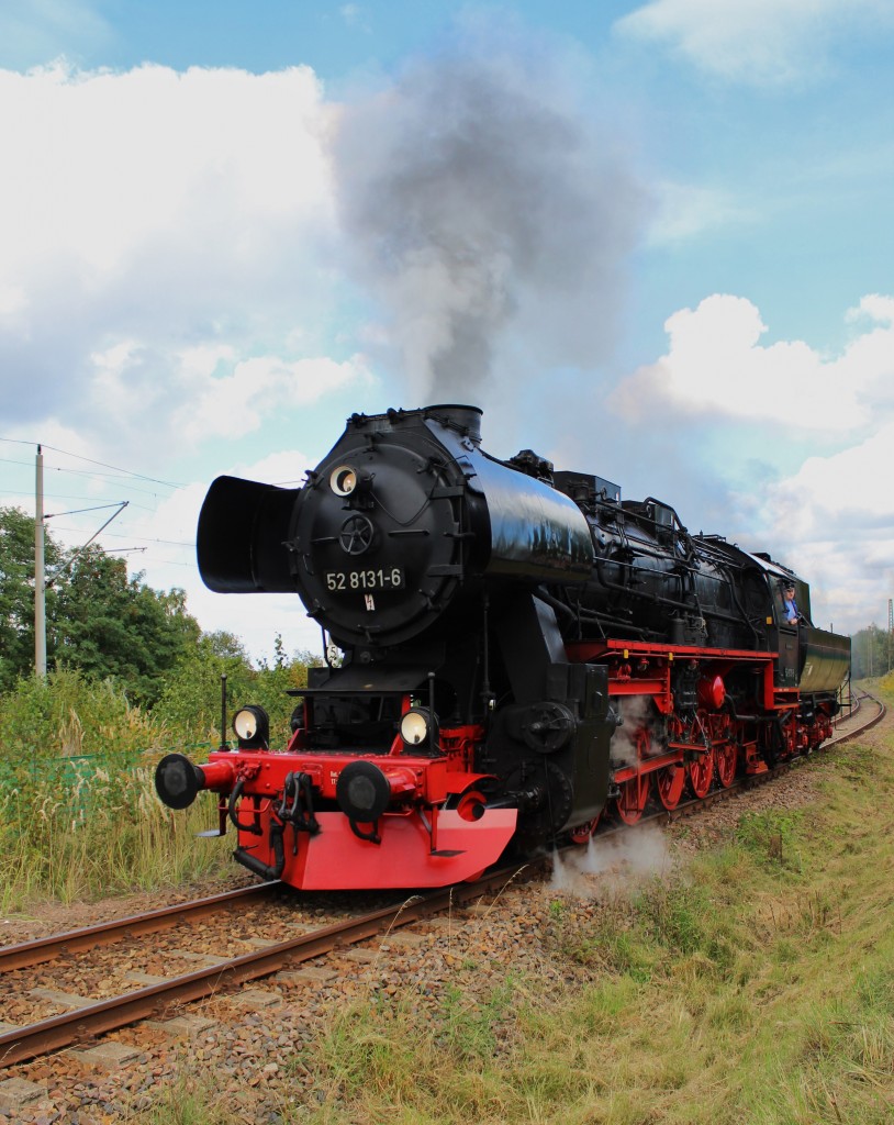 Am 14.09.13 gab es in Chemnitz-Hilbersdorf wieder ein Heizhausfest. Es war das 22. Hier zusehen die 52 8131-6 bei der Lokparade.