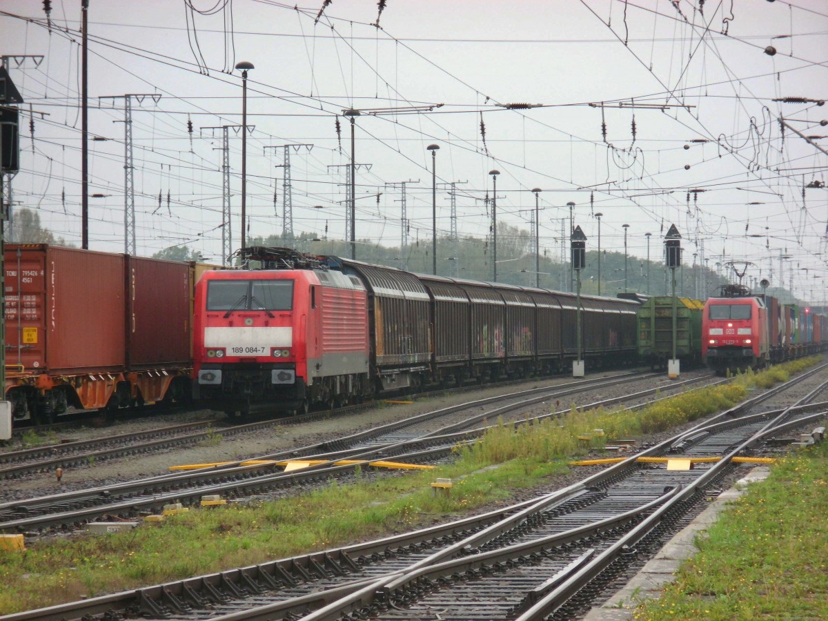 Am 14.09.2014 kam 189 084 mit einem Schiebewandzug aus Richtung Hannover nach Stendal und stellte sich ab.