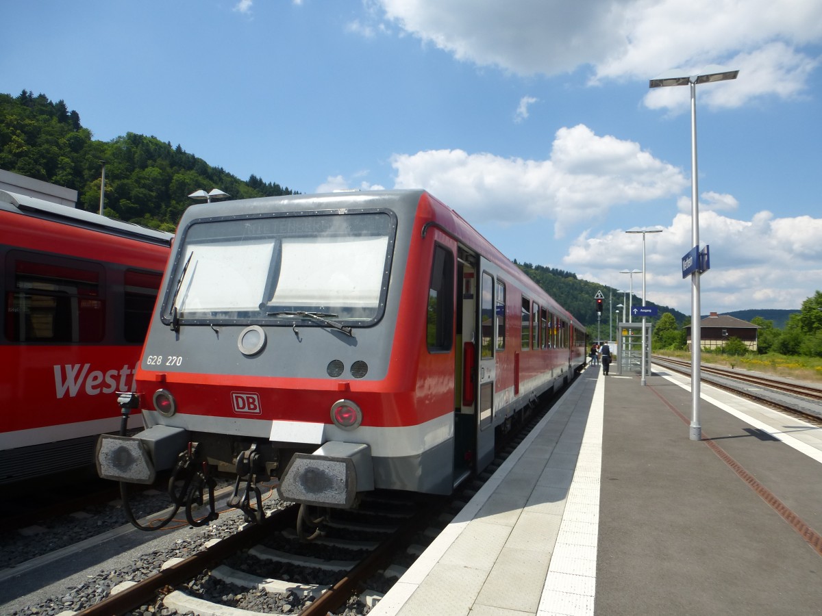 Am 18.06.2014 stand 628 270 zur Fahrt nach Miltenberg in Wertheim.