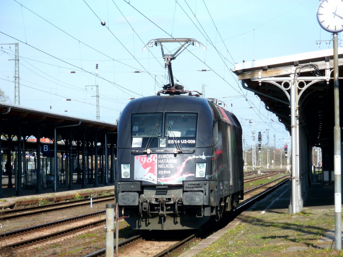 Am 19.04.2015 kam 182 509 Lz aus Richtung Wittenberge nach Stendal und fuhr weiter nach Magdeburg.