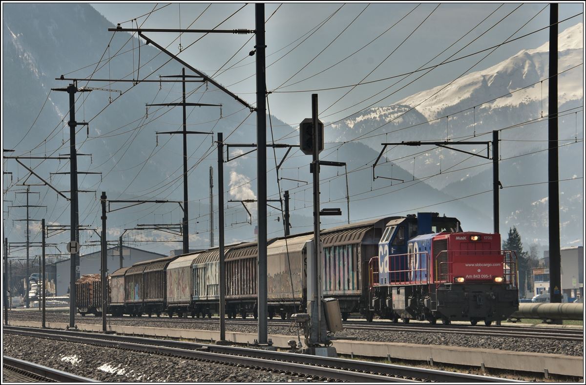 Am 843 095-1 in Zizers Altlöser. (22.03.2018)