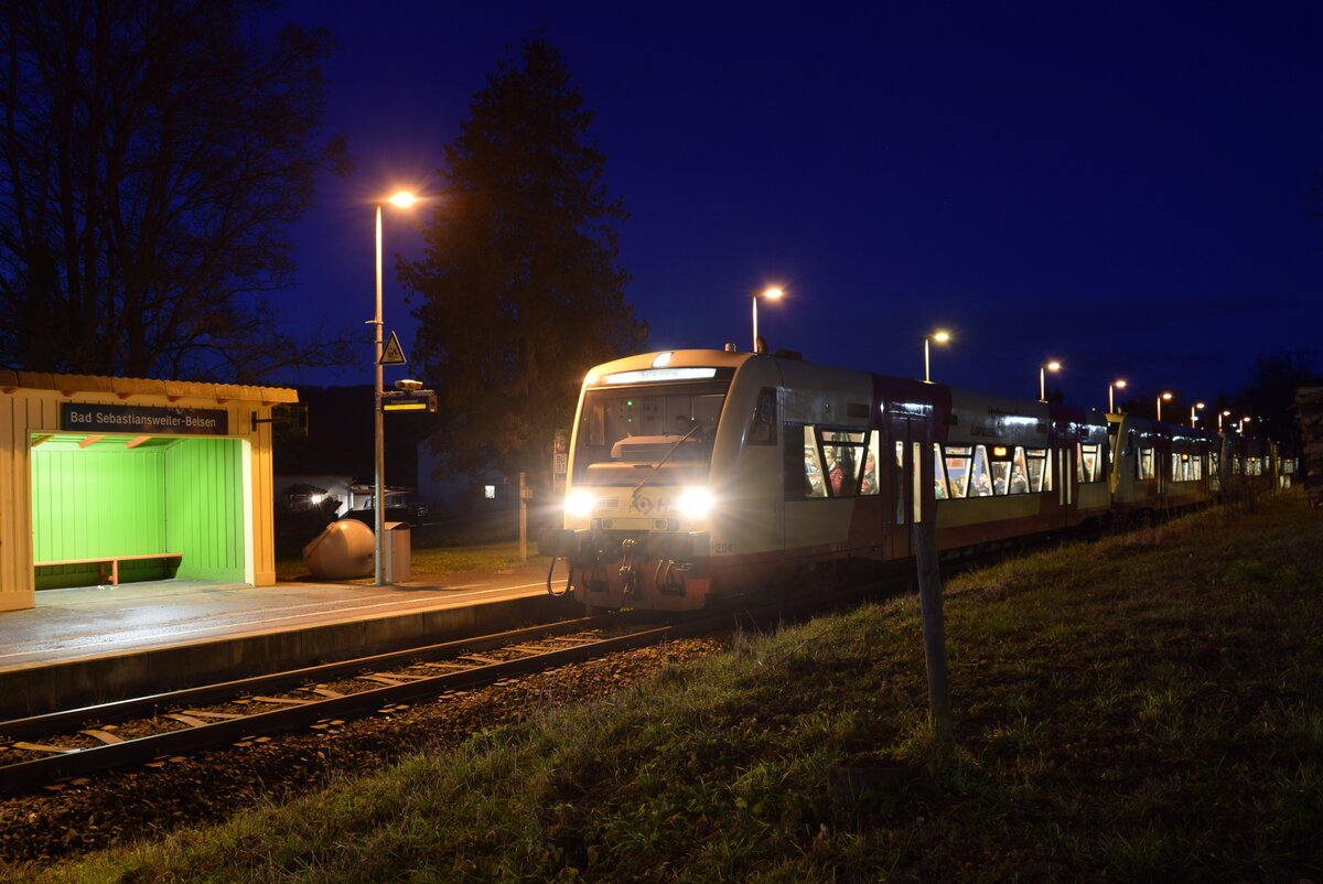 Bad Sebastiansweiler-Belsen am 30.01.2020 mit VT 204 als HzL in Richtung Tübingen