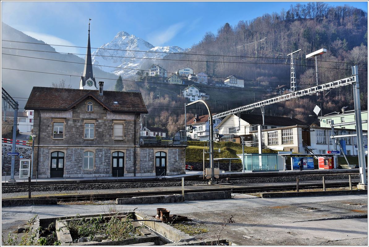 Bahnhof Mühlehorn. (11.02.2017)