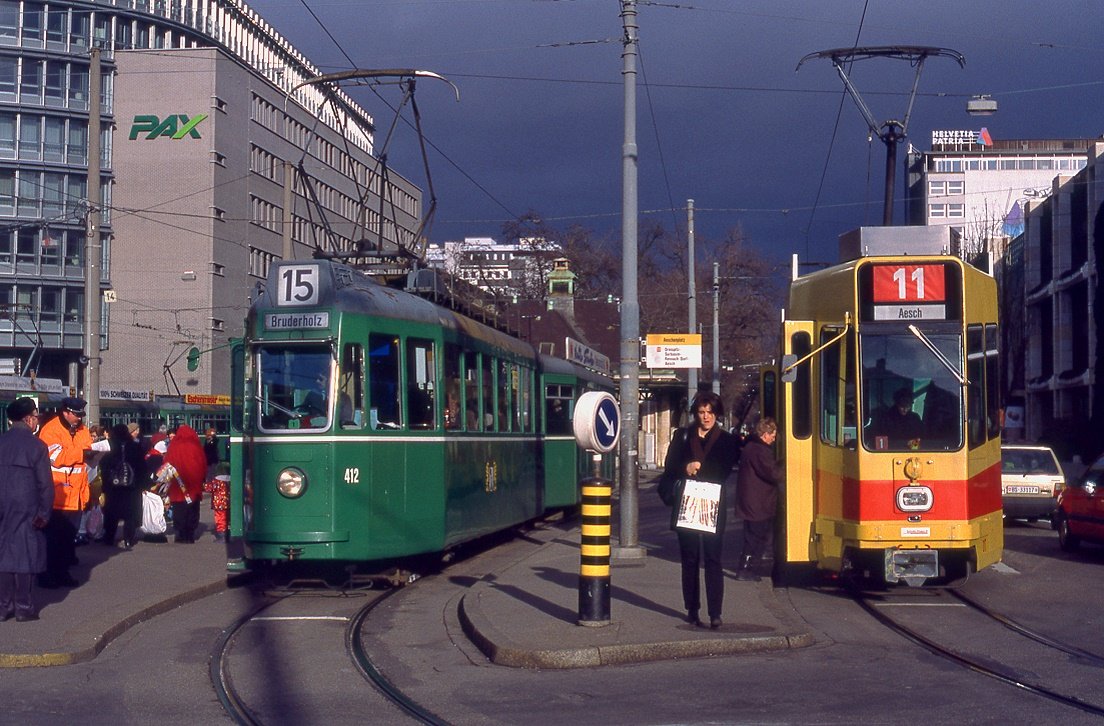 Basel 412, Aeschenplatz, 23.02.1999.