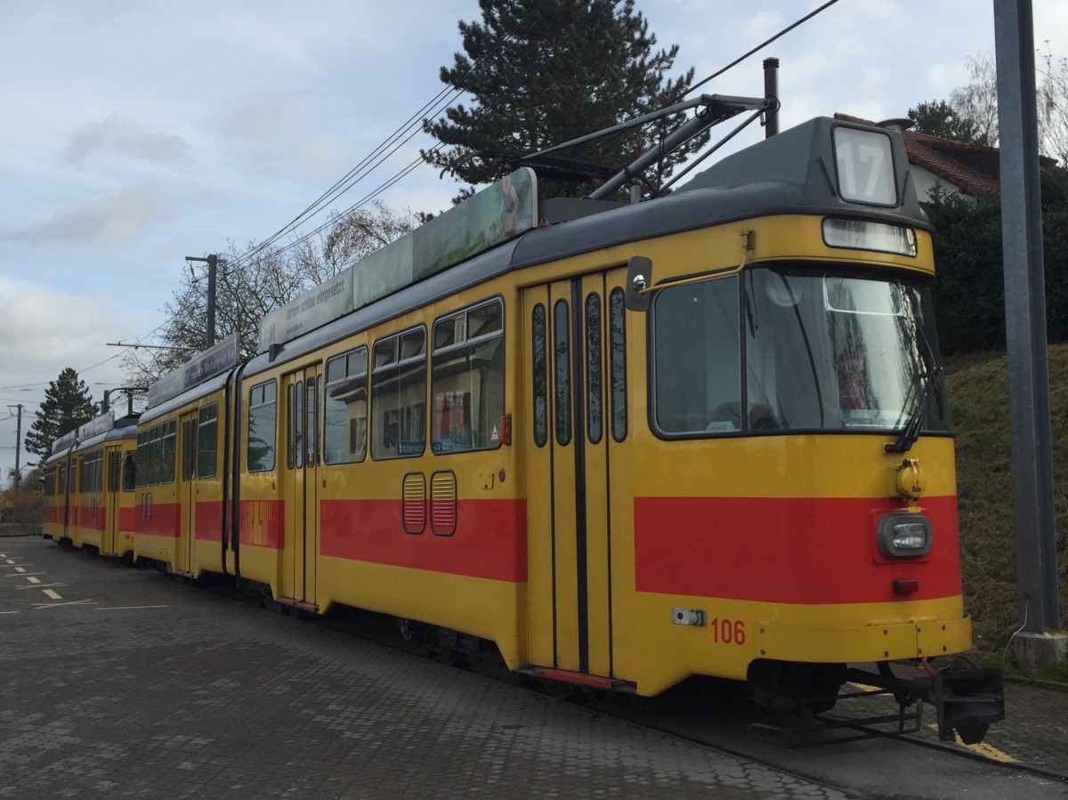 Be 4/6 106 wurde ausser Betrieb genommen und steht in Rodersdorf abgestellt, 14.11.2015