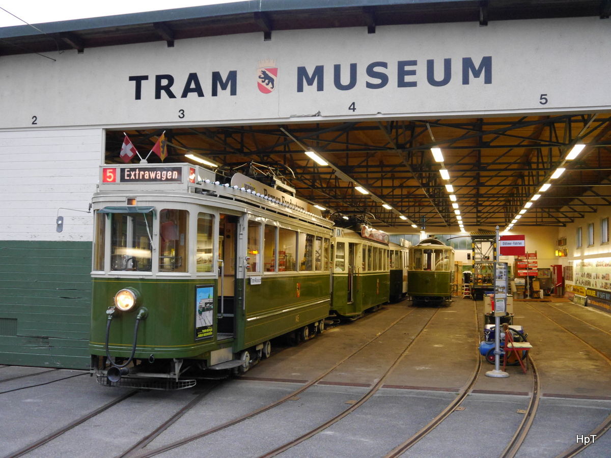 Bern Mobil / Tramverein Bern - Rangierfahrten mit dem Be 4/4 145 in der Remise Bern Weissenbühl zur Vorbereitung der Tramparade anlässlich der 125 Jahr Feier des Berner Tram am 11.10.2015