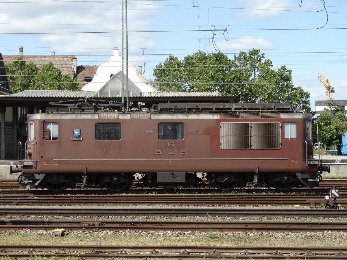 BLS Re 425 172 am 25.07.15 in Basel Bad Bhf vom Bahnsteig aus fotografiert