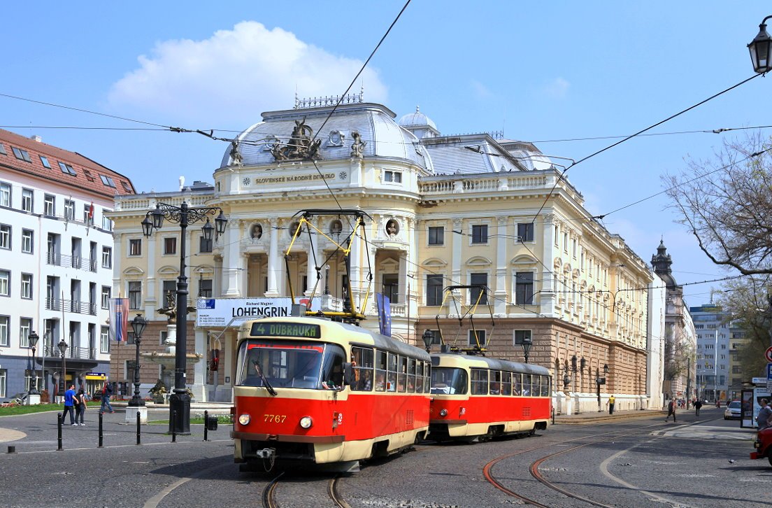 Bratislava 7767 + 7768, Jesenského ulica, 23.04.2013.
