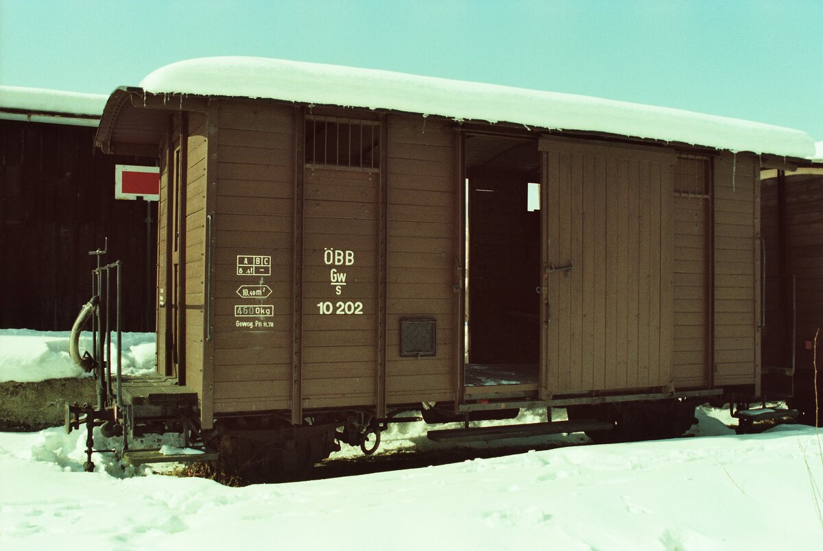 Bregenzerwaldbahn, Wagen 10 202
Datum: 05.03.1984