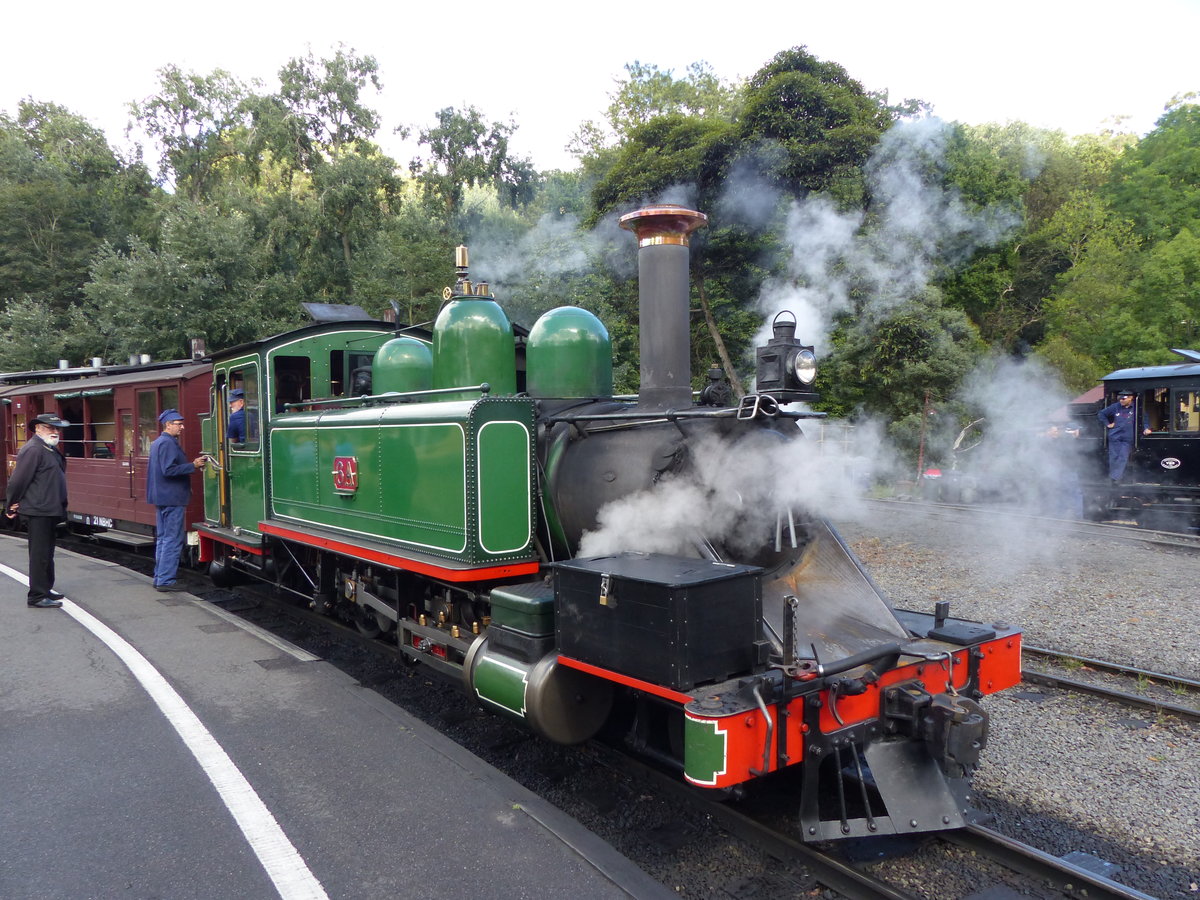 Dampflokomotive 6A 1´C1´ 2-6-2 der Puffing Billy Bahn nahe Melbourne in Belgrave am 15.1.2018